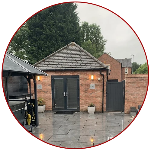 front exterior of the recovery row sports massage therapy clinic in nottingham uk on an overcast day